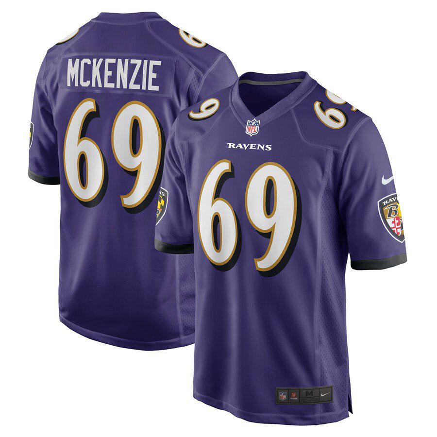 Men Baltimore Ravens #69 Kahlil McKenzie Nike Purple Game NFL Jersey->baltimore ravens->NFL Jersey